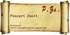 Poszert Zsolt névjegykártya